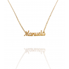 Collar con nombre de Manuela en Acero Hipoalergénico 316l
