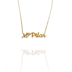 Collar con nombre de MªPilar en Acero Hipoalergénico 316l