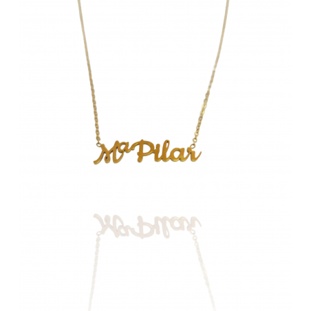 Collar con nombre de MªPilar en Acero Hipoalergénico 316l