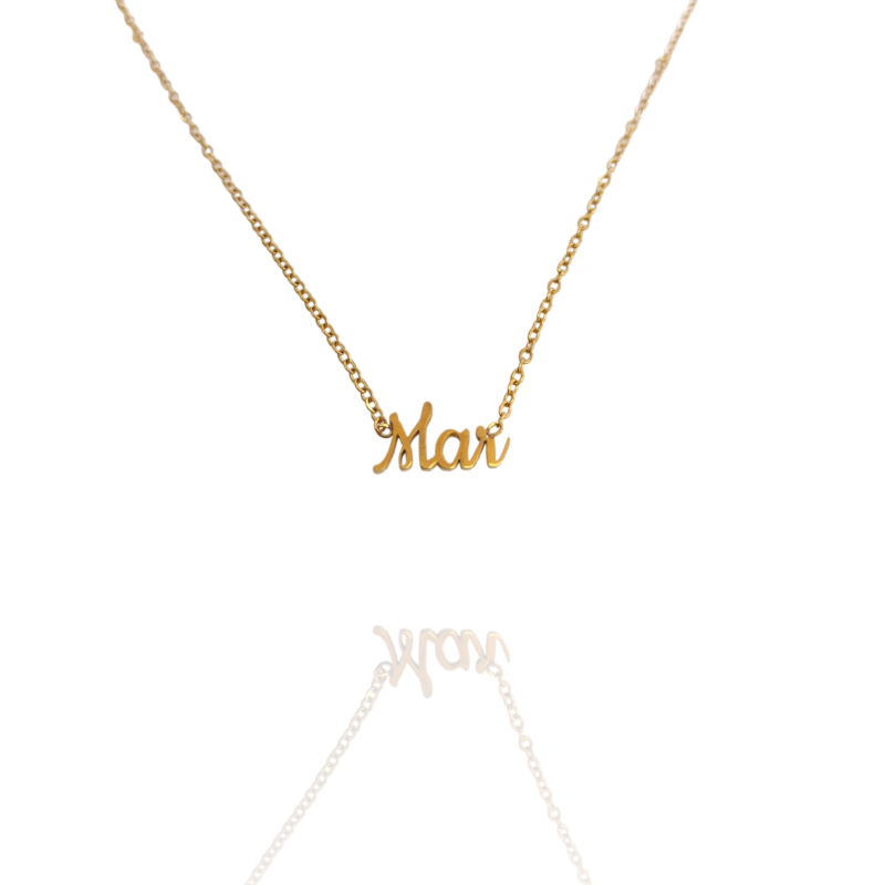 Collar con nombre de Mar en Acero Hipoalergénico 316l