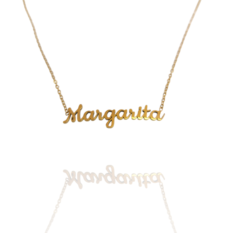 Collar con nombre de Margarita en Acero Hipoalergénico 316l