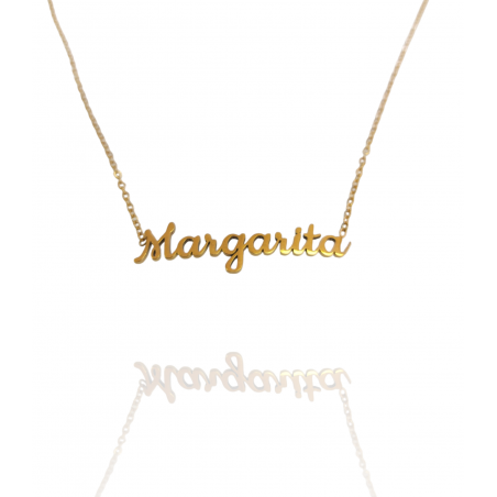 Collar con nombre de Margarita en Acero Hipoalergénico 316l