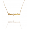 Collar con nombre de Margarita en Acero Hipoalergénico 316l