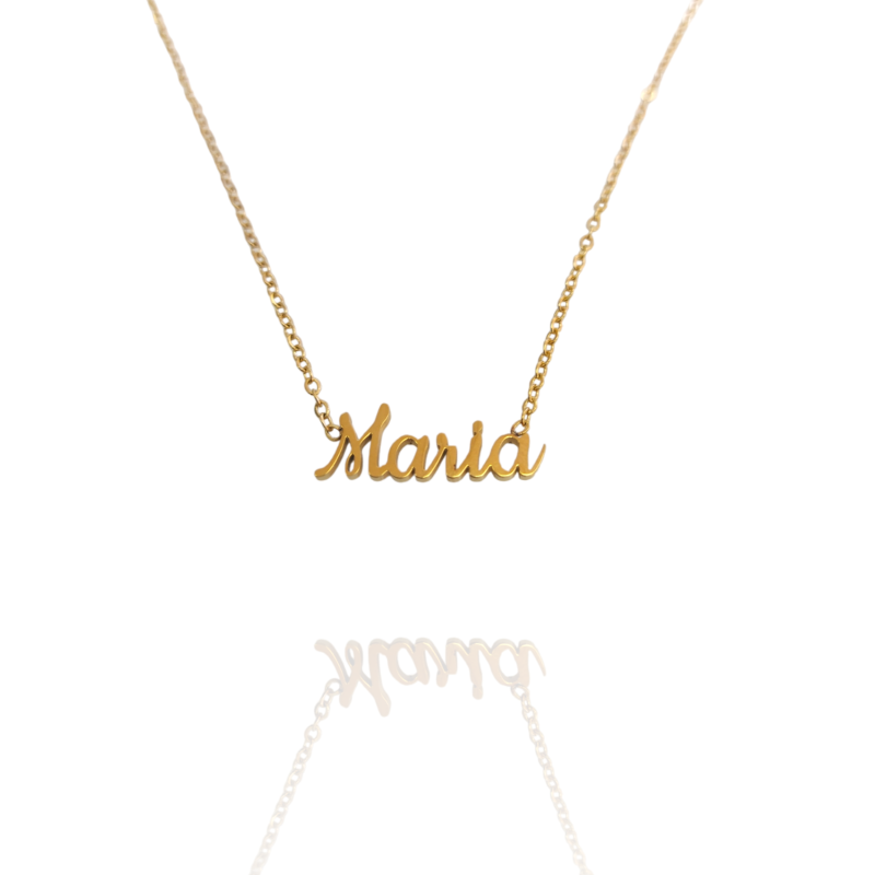 Collar con nombre de María en Acero Hipoalergénico 316l