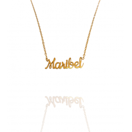 Collar con nombre de Maribel en Acero Hipoalergénico 316l