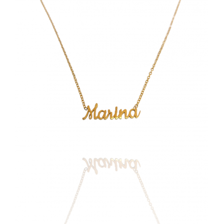 Collar con nombre de Marina en Acero Hipoalergénico 316l