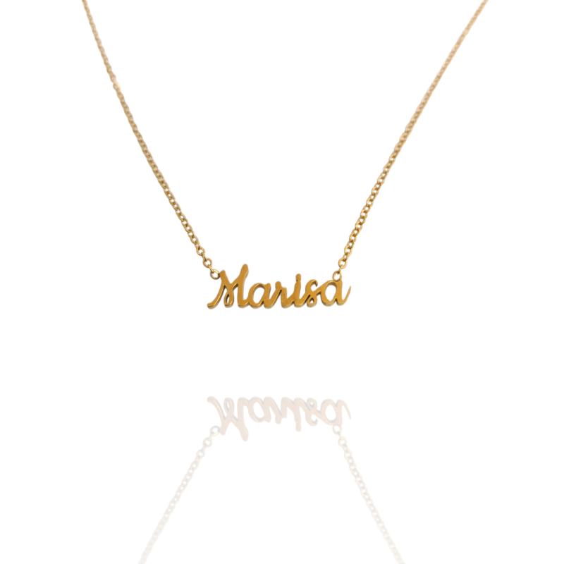 Collar con nombre de Marisa en Acero Hipoalergénico 316l