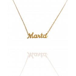 Collar con nombre de Marta en Acero Hipoalergénico 316l
