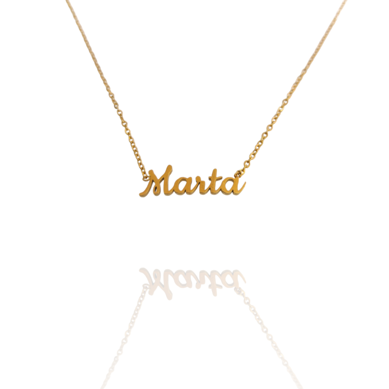 Collar con nombre de Marta en Acero Hipoalergénico 316l