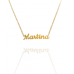 Collar con nombre de Martina en Acero Hipoalergénico 316l