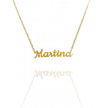 Collar con nombre de Martina en Acero Hipoalergénico 316l