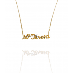 Collar con nombre de MªTeresa en Acero Hipoalergénico 316l