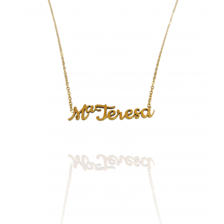 Collar con nombre de MªTeresa en Acero Hipoalergénico 316l