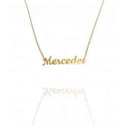 Collar con nombre de Mercedes en Acero Hipoalergénico 316l