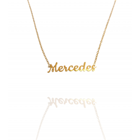 Collar con nombre de Mercedes en Acero Hipoalergénico 316l