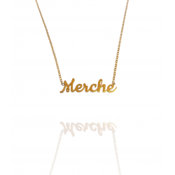 Collar con nombre de Merche en Acero Hipoalergénico 316l