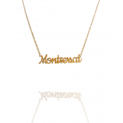 Collar con nombre de Montserrat en Acero Hipoalergénico 316l