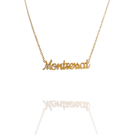 Collar con nombre de Montserrat en Acero Hipoalergénico 316l