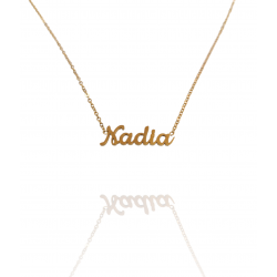 Collar con nombre de Nadia en Acero Hipoalergénico 316l