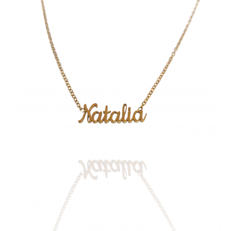 Collar con nombre de Natalia en Acero Hipoalergénico 316l