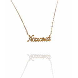 Collar con nombre de Nazaret en Acero Hipoalergénico 316l