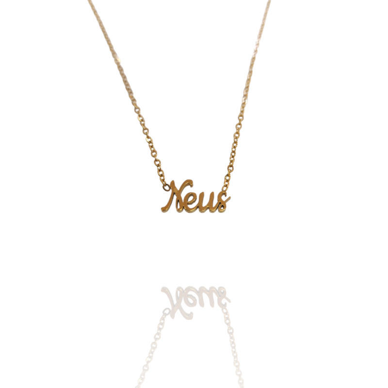 Collar con nombre de Neus en Acero Hipoalergénico 316l