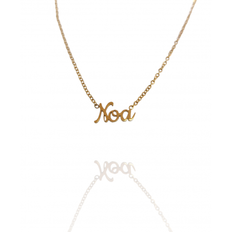 Collar con nombre de Noa en Acero Hipoalergénico 316l