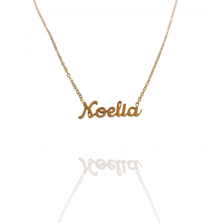 Collar con nombre de Noelia en Acero Hipoalergénico 316l