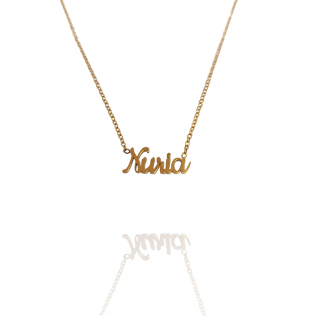 Collar con nombre de Nuria en Acero Hipoalergénico 316l