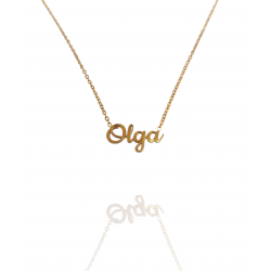 Collar con nombre de Olga en Acero Hipoalergénico 316l