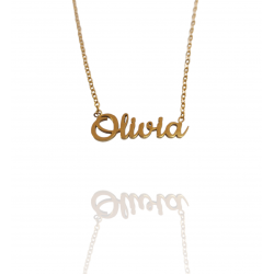 Collar con nombre de Olivia en Acero Hipoalergénico 316l
