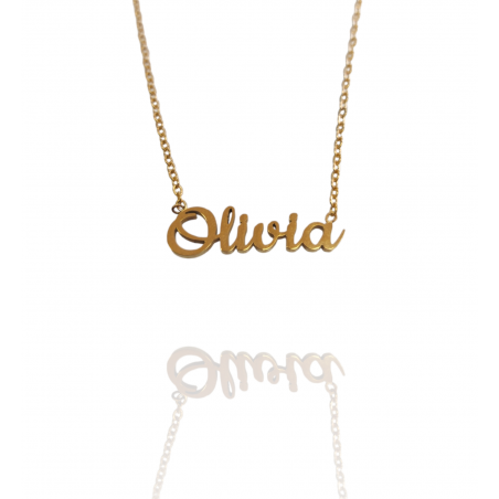 Collar con nombre de Olivia en Acero Hipoalergénico 316l