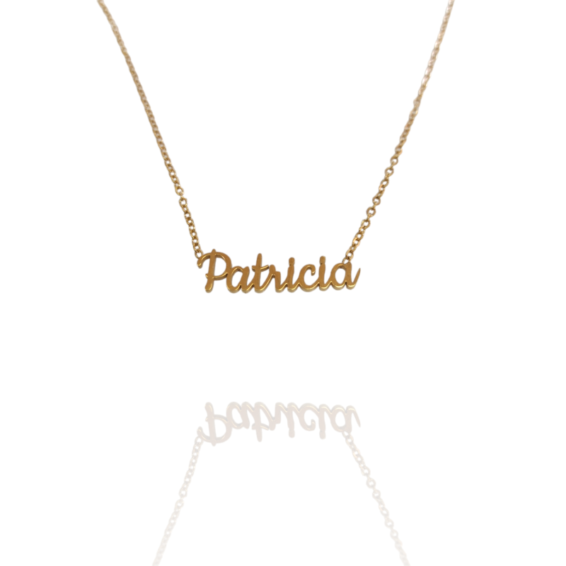 Collar con nombre de Patricia en Acero Hipoalergénico 316l