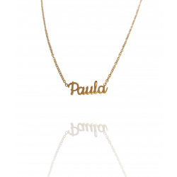 Collar con nombre de Paula en Acero Hipoalergénico 316l