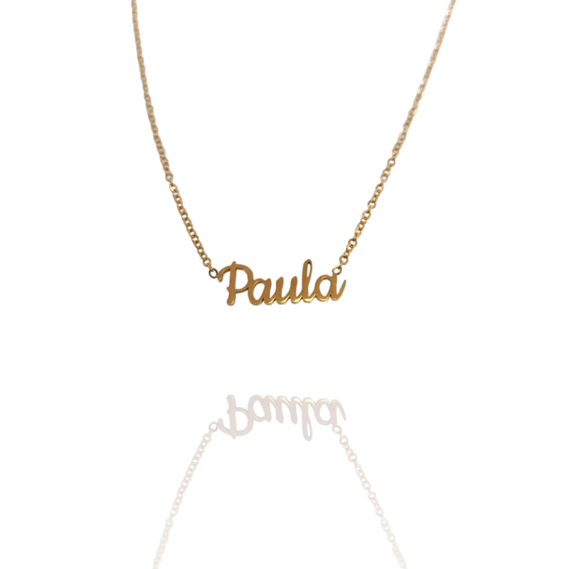 Collar con nombre de Paula en Acero Hipoalergénico 316l