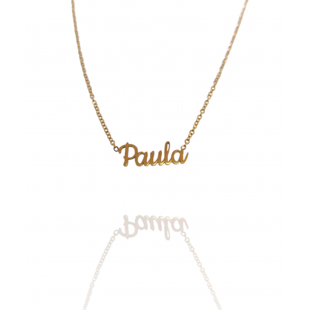 Collar con nombre de Paula en Acero Hipoalergénico 316l