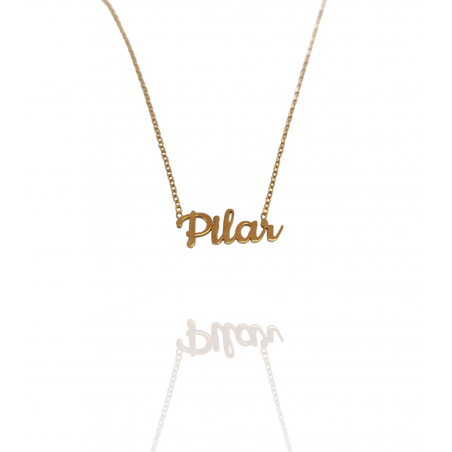 Collar con nombre de Pilar en Acero Hipoalergénico 316l