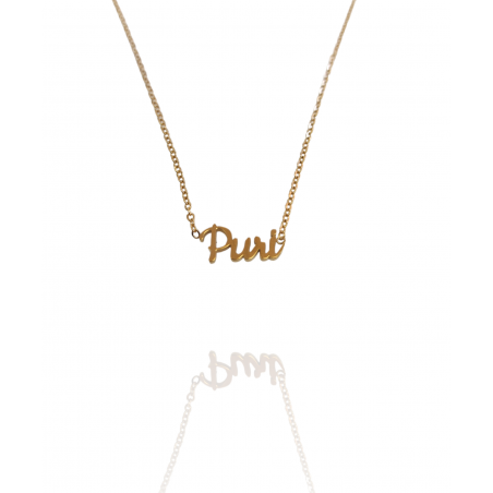 Collar con nombre de Puri en Acero Hipoalergénico 316l