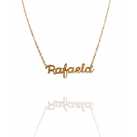 Collar con nombre de Rafaela en Acero Hipoalergénico 316l