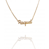 Collar con nombre de Raquel en Acero Hipoalergénico 316l
