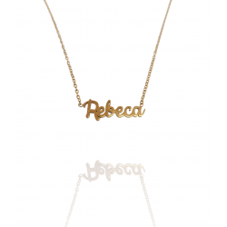Collar con nombre de Rebeca en Acero Hipoalergénico 316l