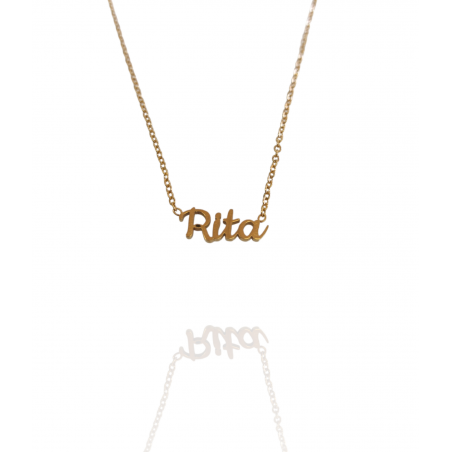 Collar con nombre de Rita en Acero Hipoalergénico 316l