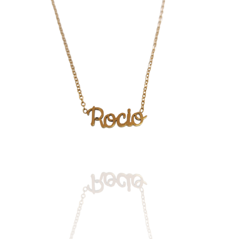 Collar con nombre de Rocío en Acero Hipoalergénico 316l