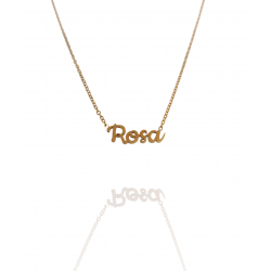 Collar con nombre de Rosa en Acero Hipoalergénico 316l