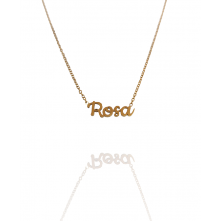 Collar con nombre de Rosa en Acero Hipoalergénico 316l