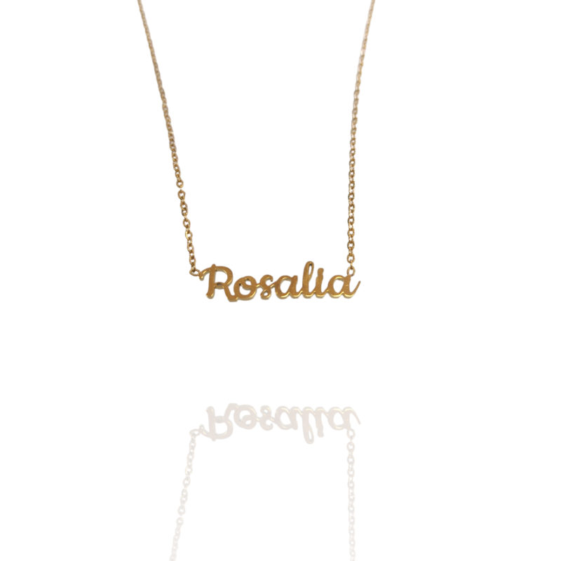 Collar con nombre de Rosalía en Acero Hipoalergénico 316l