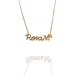 Collar con nombre de RosaMª en Acero Hipoalergénico 316l