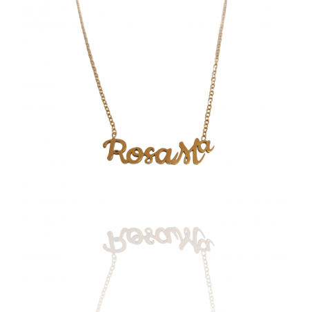 Collar con nombre de RosaMª en Acero Hipoalergénico 316l