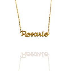 Collar con nombre de Rosario en Acero Hipoalergénico 316l