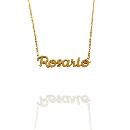 Collar con nombre de Rosario en Acero Hipoalergénico 316l